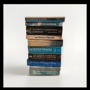 Vintage Norton Anthology & Reader Textbook Lot of 10 Literature College Books
